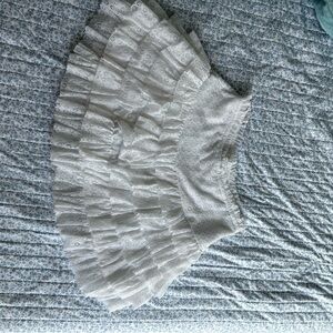 American Eagle Outfitters White Eyelet A-Line skort